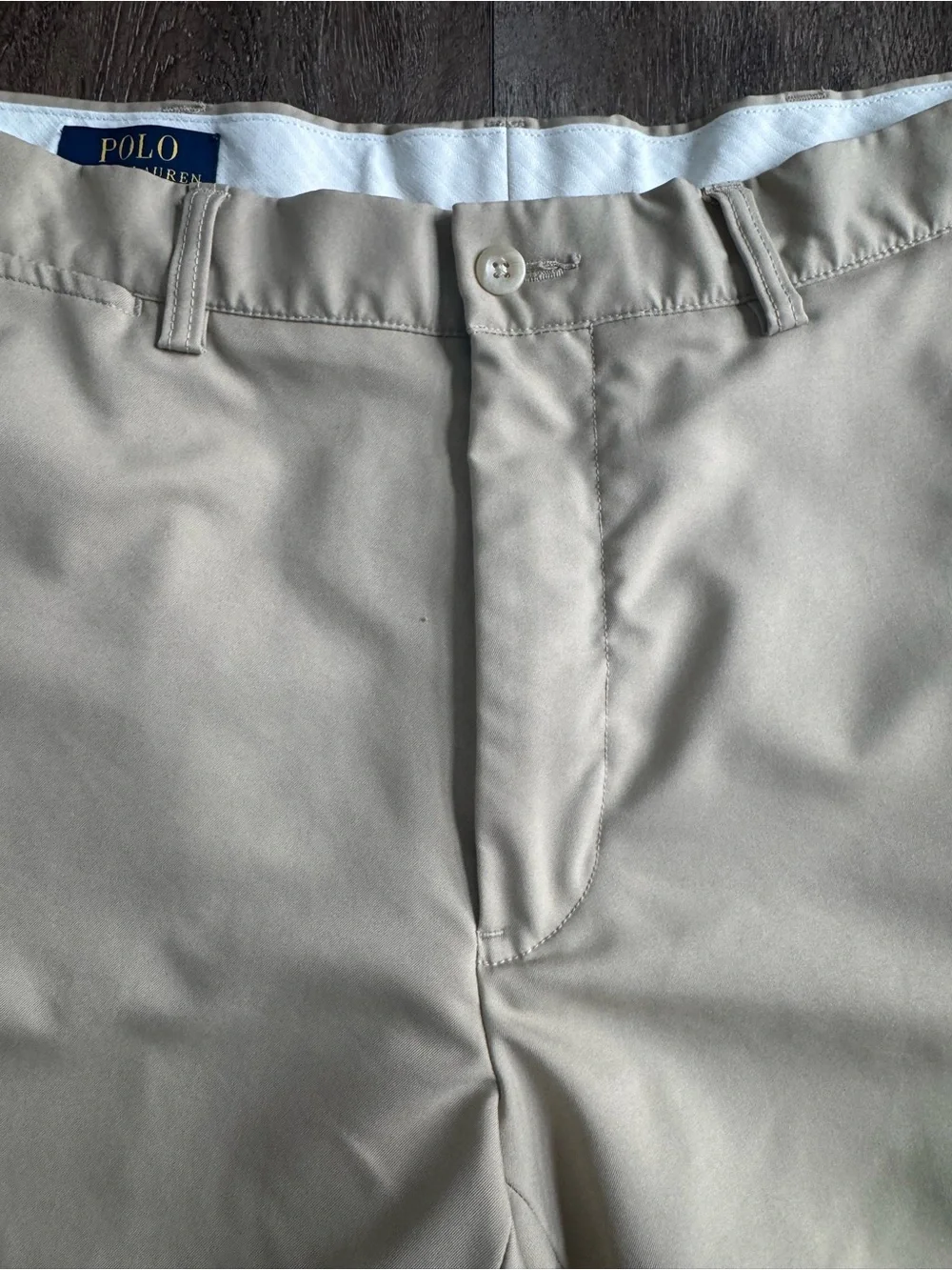 Polo by Ralph Lauren Khaki Flat-Front Men's Shorts Size 35